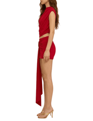 Side view of the Cult Gaia Celene Draped Top