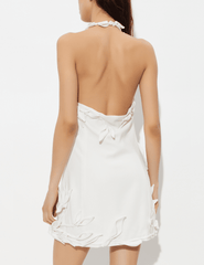 Front view of Cult Gaia Elliana halter mini dress