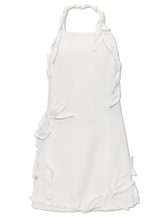 Cult Gaia Elliana mini dress in off white with sculptural halter neckline
