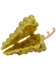 open view of sculptural acrylic grape clutch by Cult Gaia.