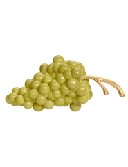 Cult Gaia Grape Acrylic Clutch in dominga green with brass handle.