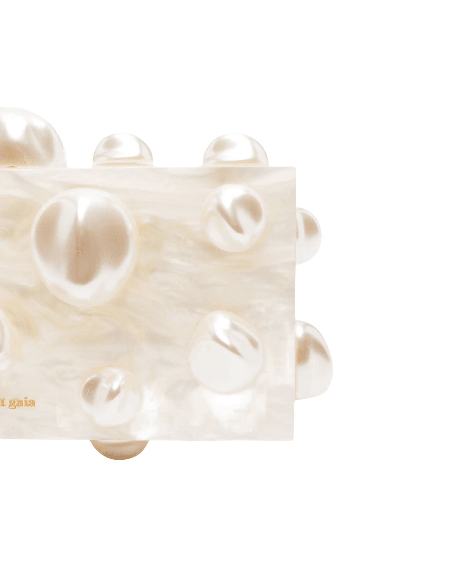 Cult Gaia sculptural ivory clutch handbag for cocktail and evening wear