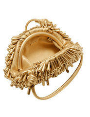 Open view of Cult Gaia Jaala Beaded Nano Crossbody Brass