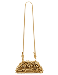 Cult Gaia Jaala Beaded Nano Crossbody Brass long strap