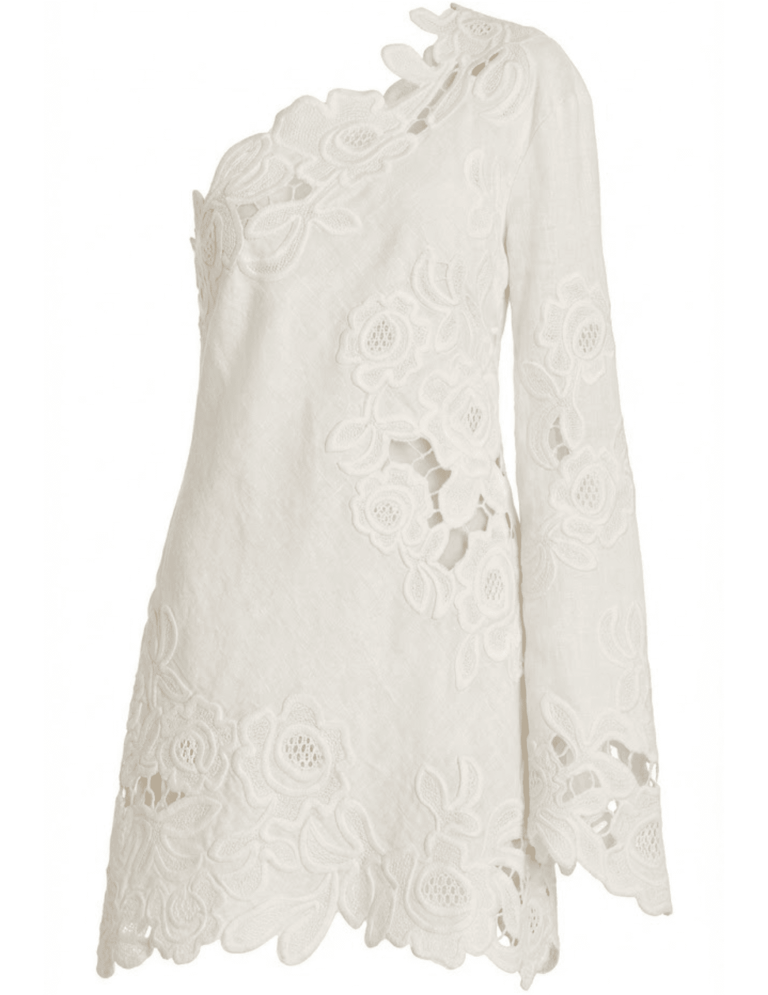 Cult Gaia Marlena Mini Dress with bell sleeve and eyelet details