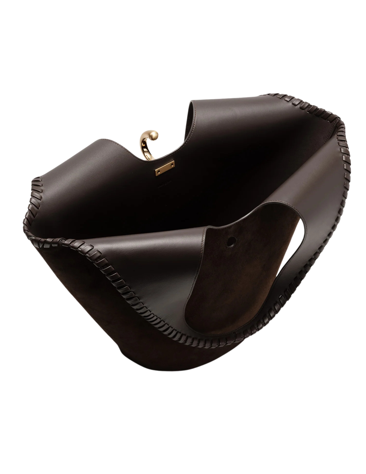 Cult Gaia Nova Suede Tote in Luwak open