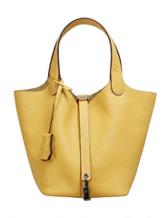 Austin Blaze Pippa Leather Basket Bag in Pineapple