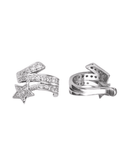 Fleur de Camélia Ariana Single Star Ear Cuff with cubic zirconia in silver