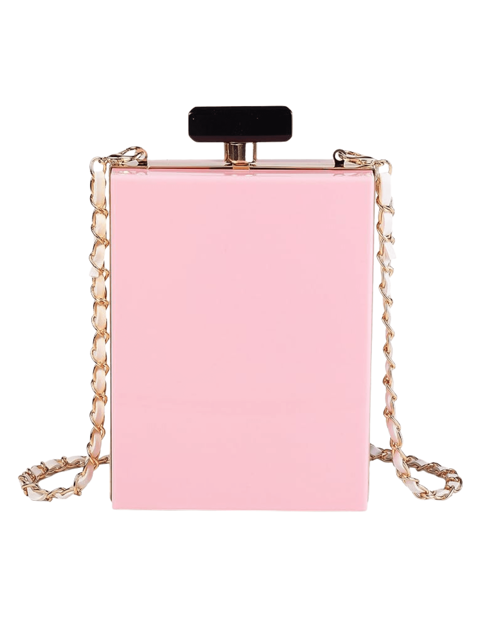 Light pink parfum crossbody bag back view