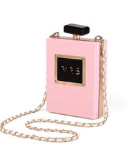 Light pink parfum crossbody bag  side view