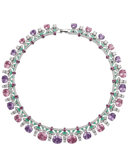 Fleur de Camélia Cordelia CZ Necklace in Pink Purple Multi