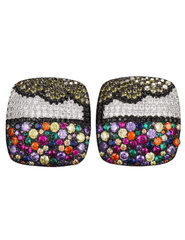 Fleur de Camélia Danna Pavé Earrings Black Multi | Steven Dann