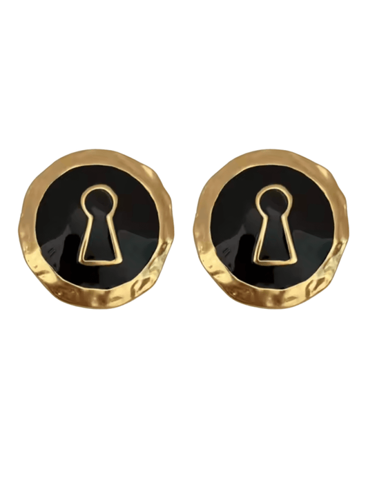 Fleur de Camélia - Fleur de Camélia Eloise Oversized Keyhole Earrings - Buy Online