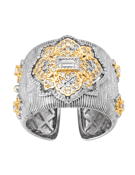 Fleur de Camélia Esmé Two-Tone Textured Ring