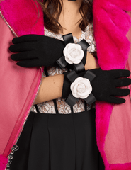 Fleur de Camélia - Fleur de Camélia Felt Camellia Bow Gloves - Buy Online