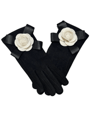 Fleur de Camélia - Fleur de Camélia Felt Camellia Bow Gloves - Buy Online