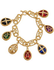 Fleur de Camélia Frances Charm Bracelet in Gold Multi