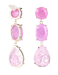 Elegant pink statement earrings by Fleur de Camélia