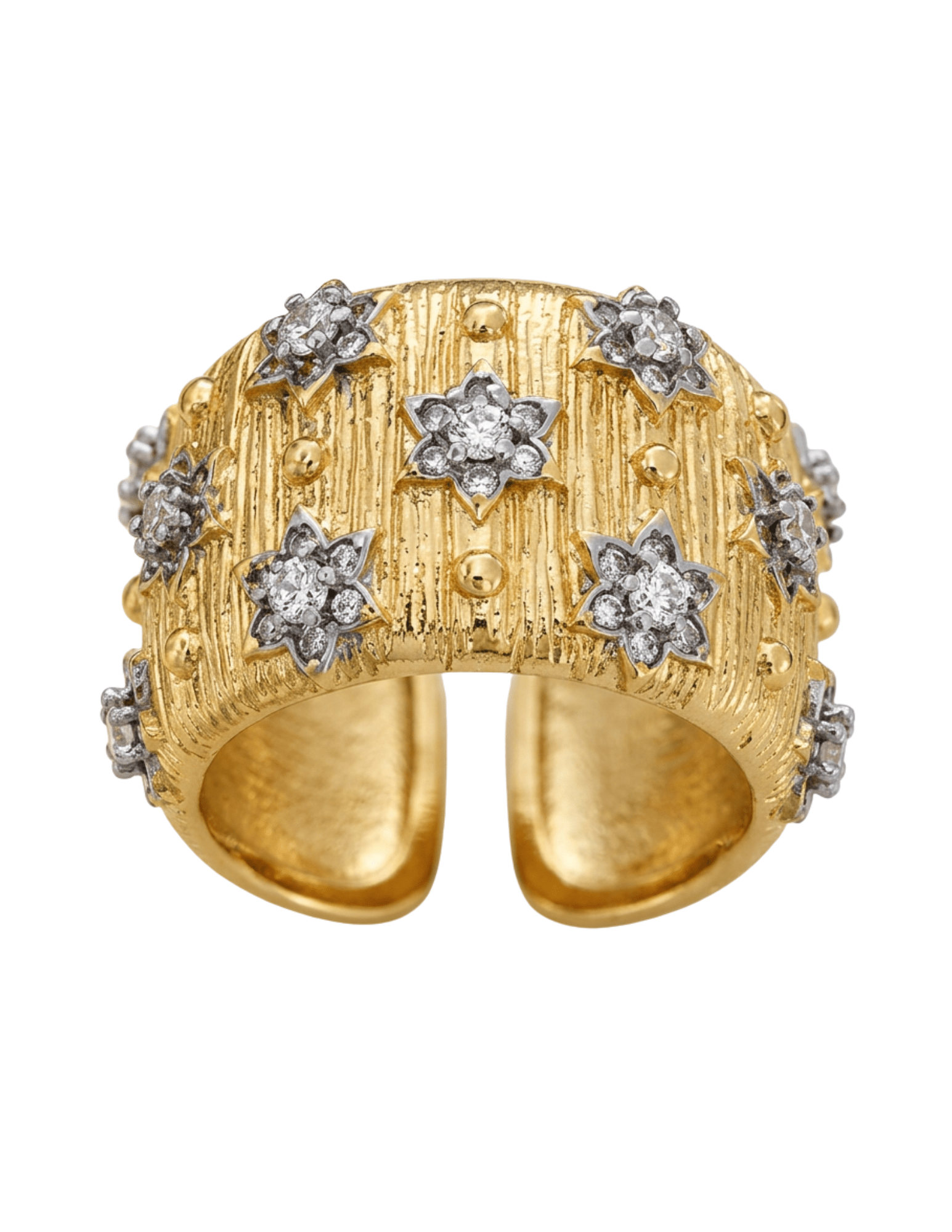 Fleur de Camélia Kima Textured Ring in Gold