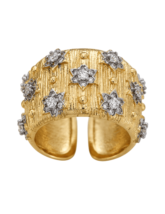 Fleur de Camélia Kima Textured Ring in Gold