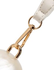 Lottie Mini Pearl Clutch with detachable pearl strand crossbody strap in ivory