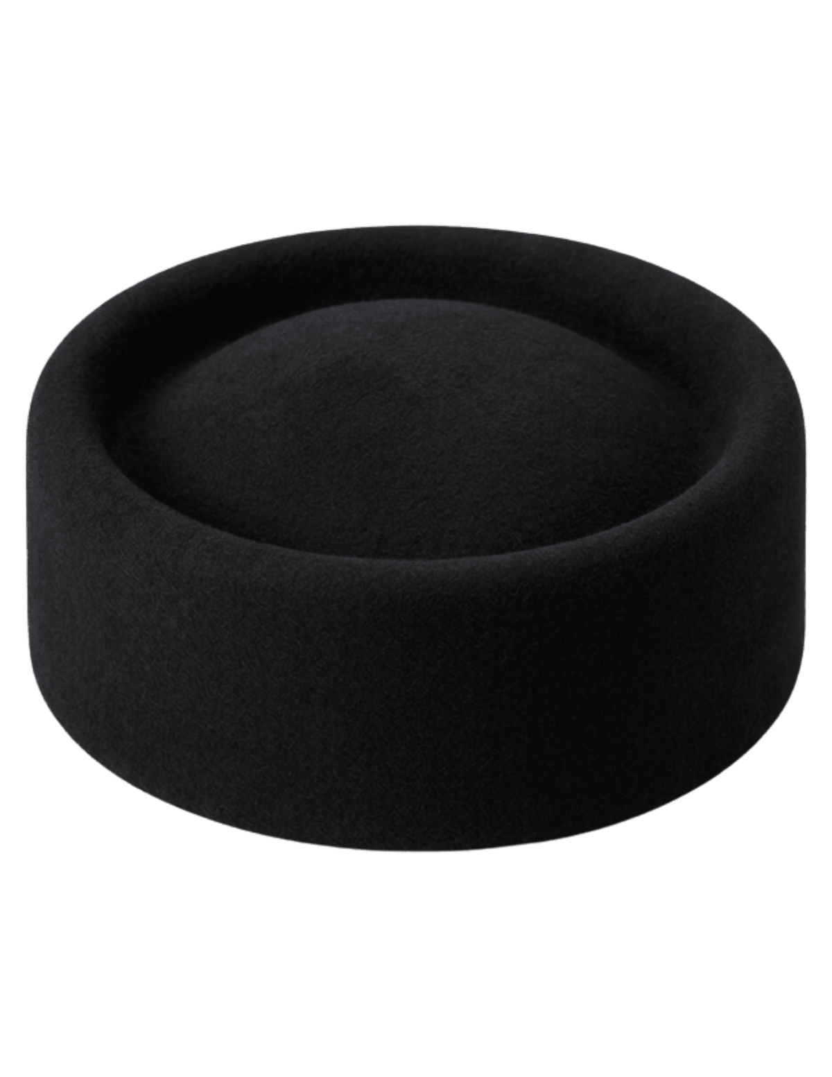 Fleur de Camélia Madeline Pillbox Hat in Black