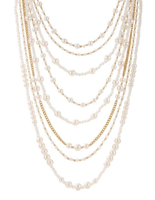 Fleur de Camélia Margaret Layered Pearl Necklace details