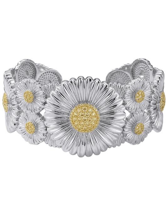 Fleur de Camélia Marion Two-Tone Flower Cuff Bracelet