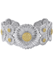 Fleur de Camélia Marion Two-Tone Flower Cuff Bracelet