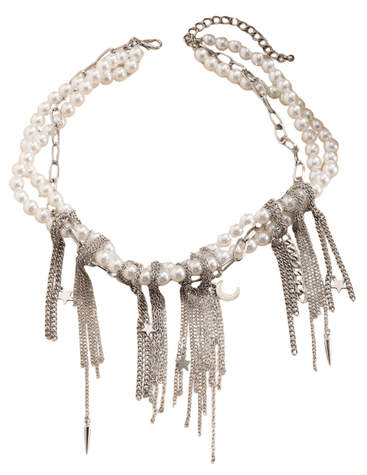 Fleur de Camélia - Fleur de Camélia Pearl Chain Choker Necklace - Buy Online