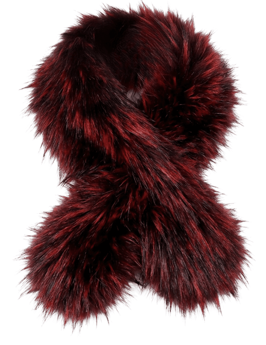 Fleur de Camélia Piper Fox Scarf in Red  Cross Front