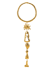 Fleur de Camélia Prue surrealist gold statement necklace with pendant