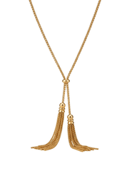 Fleur de Camélia Remy Chain Tassel Necklace in Gold