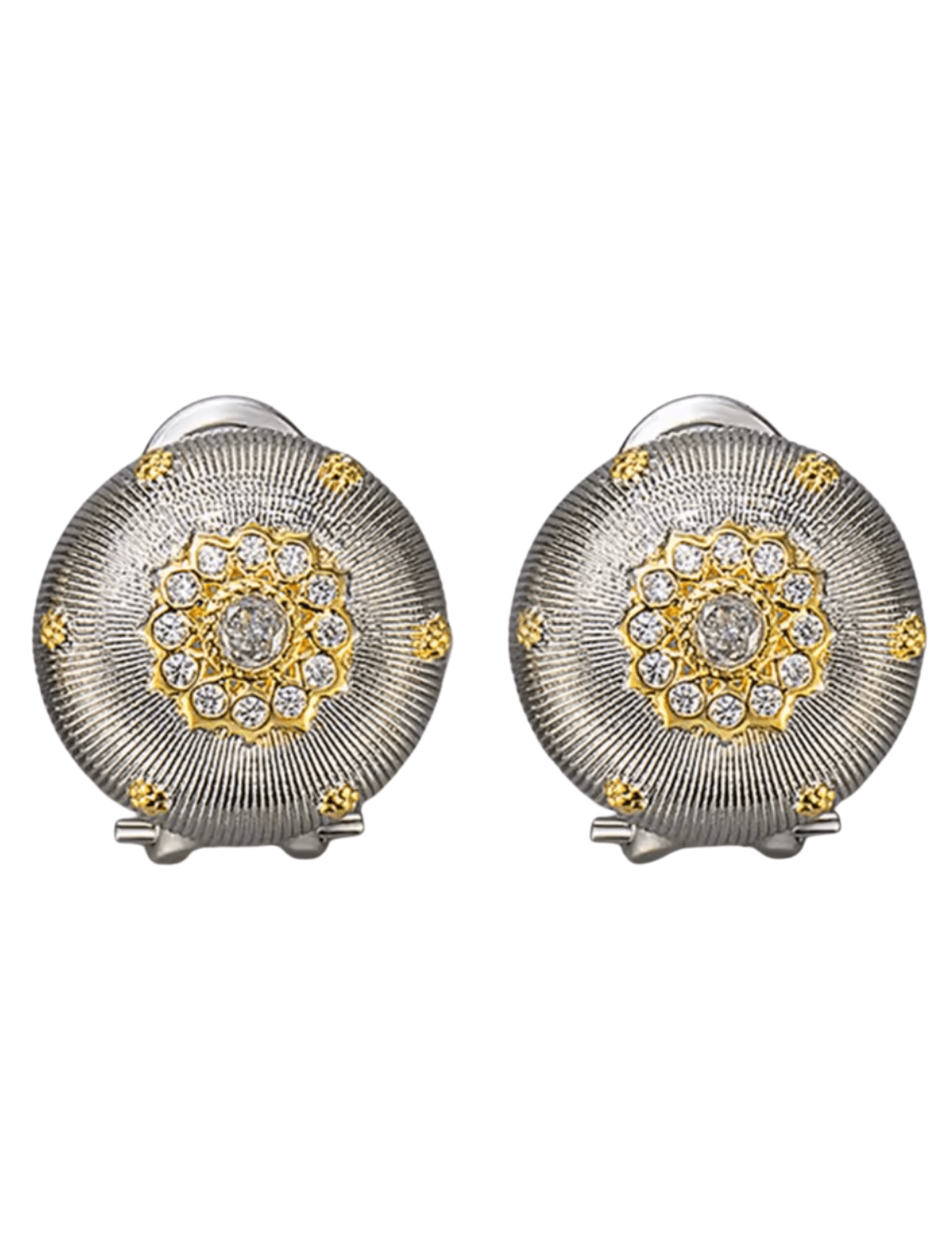 Fleur de Camélia Renata Two-Tone Stud Earrings
