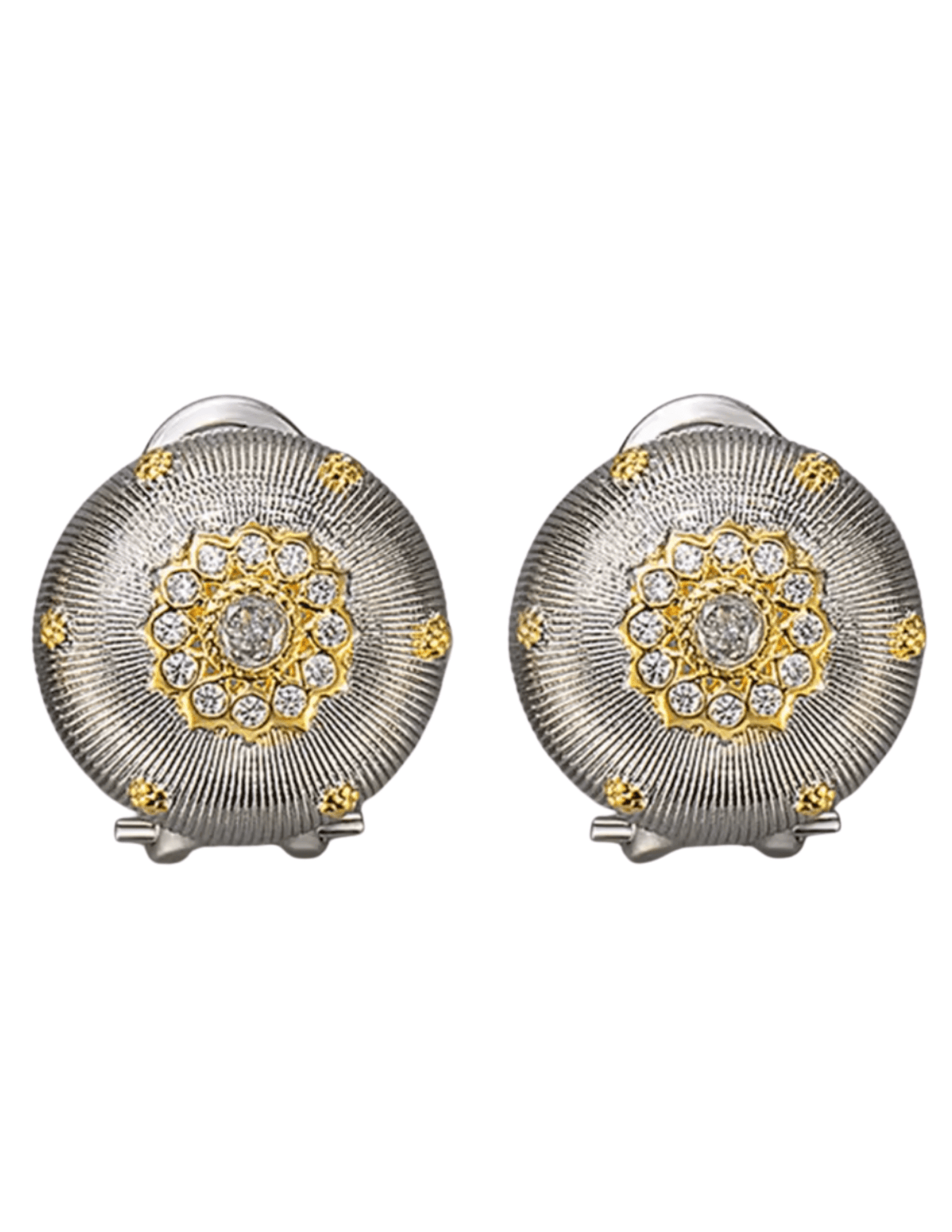 Fleur de Camélia Renata Two-Tone Stud Earrings
