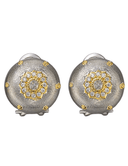 Fleur de Camélia Renata Two-Tone Stud Earrings