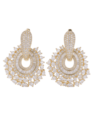 Fleur de Camélia Sienna CZ Earrings Gold