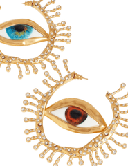 Fleur de Camélia - Fleur de Camélia Surrealist Eye Hoop Earrings - Buy Online