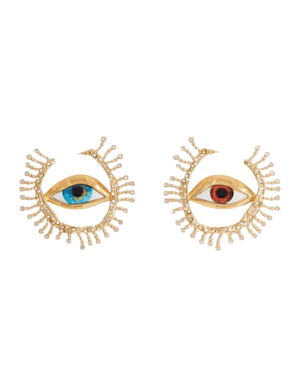 Fleur de Camélia - Fleur de Camélia Surrealist Eye Hoop Earrings - Buy Online