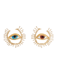 Fleur de Camélia - Fleur de Camélia Surrealist Eye Hoop Earrings - Buy Online