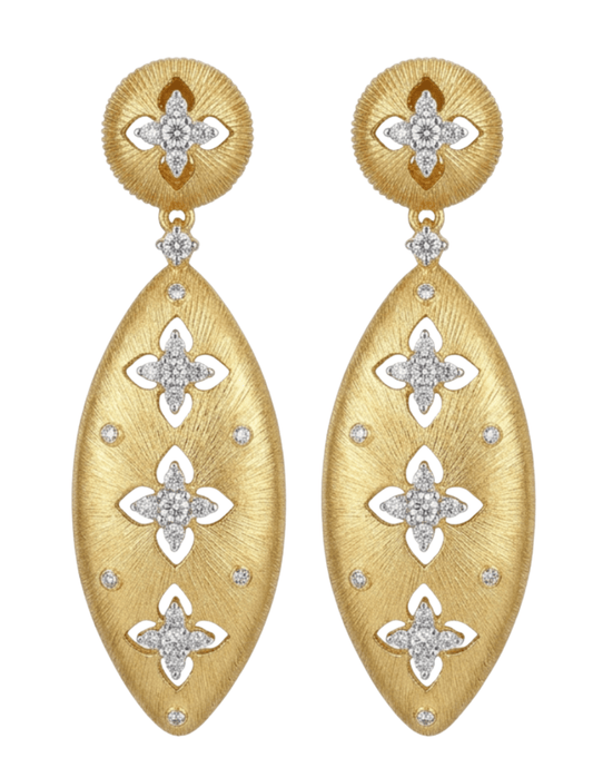 Fleur de Camélia Tristan Dangle Earrings in Gold