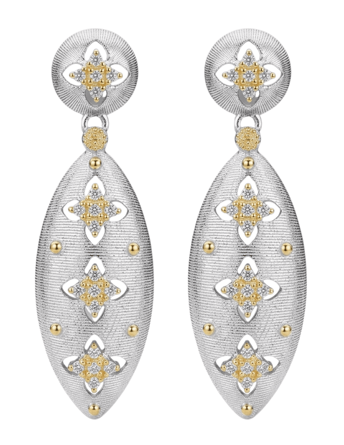 Fleur de Camélia Tristan Dangle Earrings in Silver