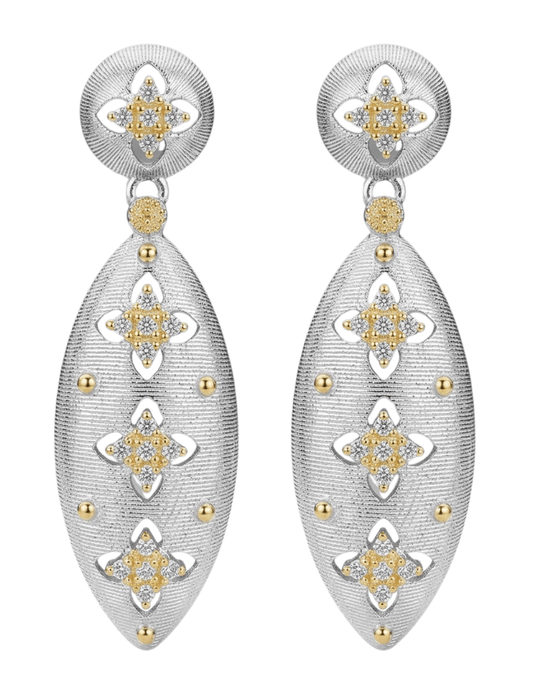 Fleur de Camélia Tristan Dangle Earrings in Silver