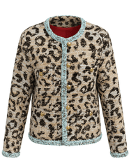 Fleur de Camélia Vivian Leopard Tweed Jacket | Steven Dann