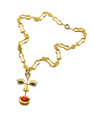 Fleur de Camélia - Fleur de Camélia Vivvi Abstract Face Necklace - Buy Online