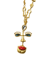 Fleur de Camélia - Fleur de Camélia Vivvi Abstract Face Necklace - Buy Online