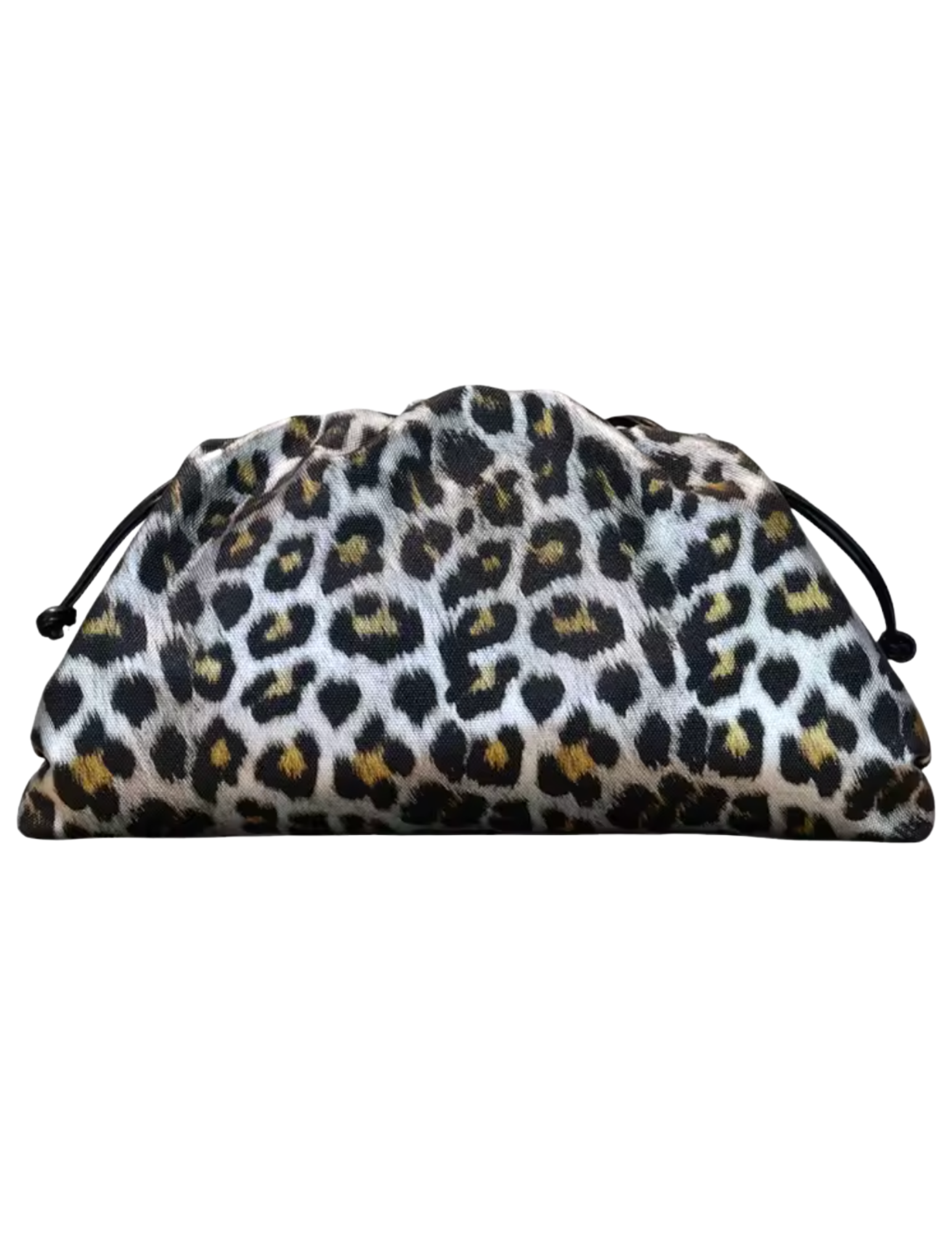 Fleur de Camélia Whitney Silver Leopard Clutch