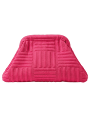 Fuchsia Textured Clutch Woven Evening Bag