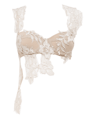 Giuseppe Di Morabito Lace Bra Top Cream