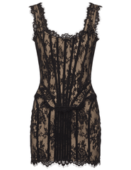 Giuseppe Di Morabito Lace Corset Mini Dress Black